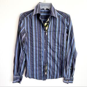 Dolce & Gabbana Y2K 2000’s Striped Floral Button Down Blouse 38